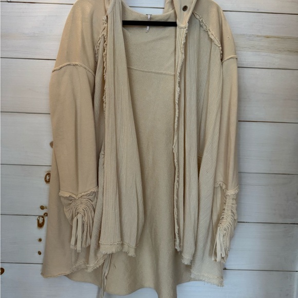 Free People Cream Fringed Cardigan - Picture 6 of 6